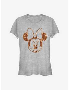 Disney Minnie Mouse Fall Floral Plaid Minnie Girls T-Shirt, , hi-res