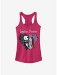 The Nightmare Before Christmas Jack & Sally Together Forever Girls Tank Top, RASPBERRY, hi-res