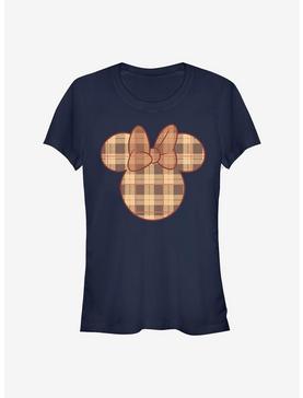 Disney Minnie Mouse Fall Plaid Minnie Girls T-Shirt, NAVY, hi-res