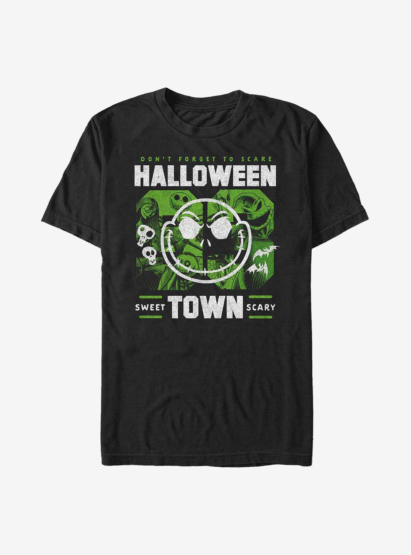 The Nightmare Before Christmas Halloweentown Collage T-Shirt, , hi-res