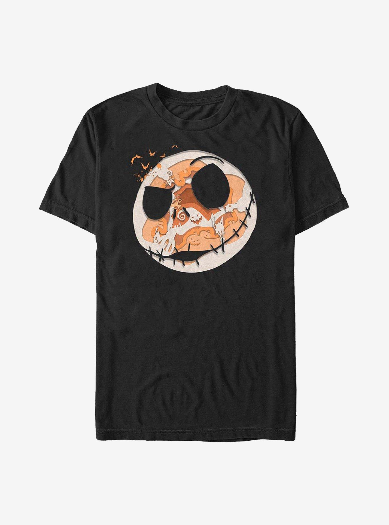 Disney The Nightmare Before Christmas Paper Halloween T-Shirt, BLACK, hi-res