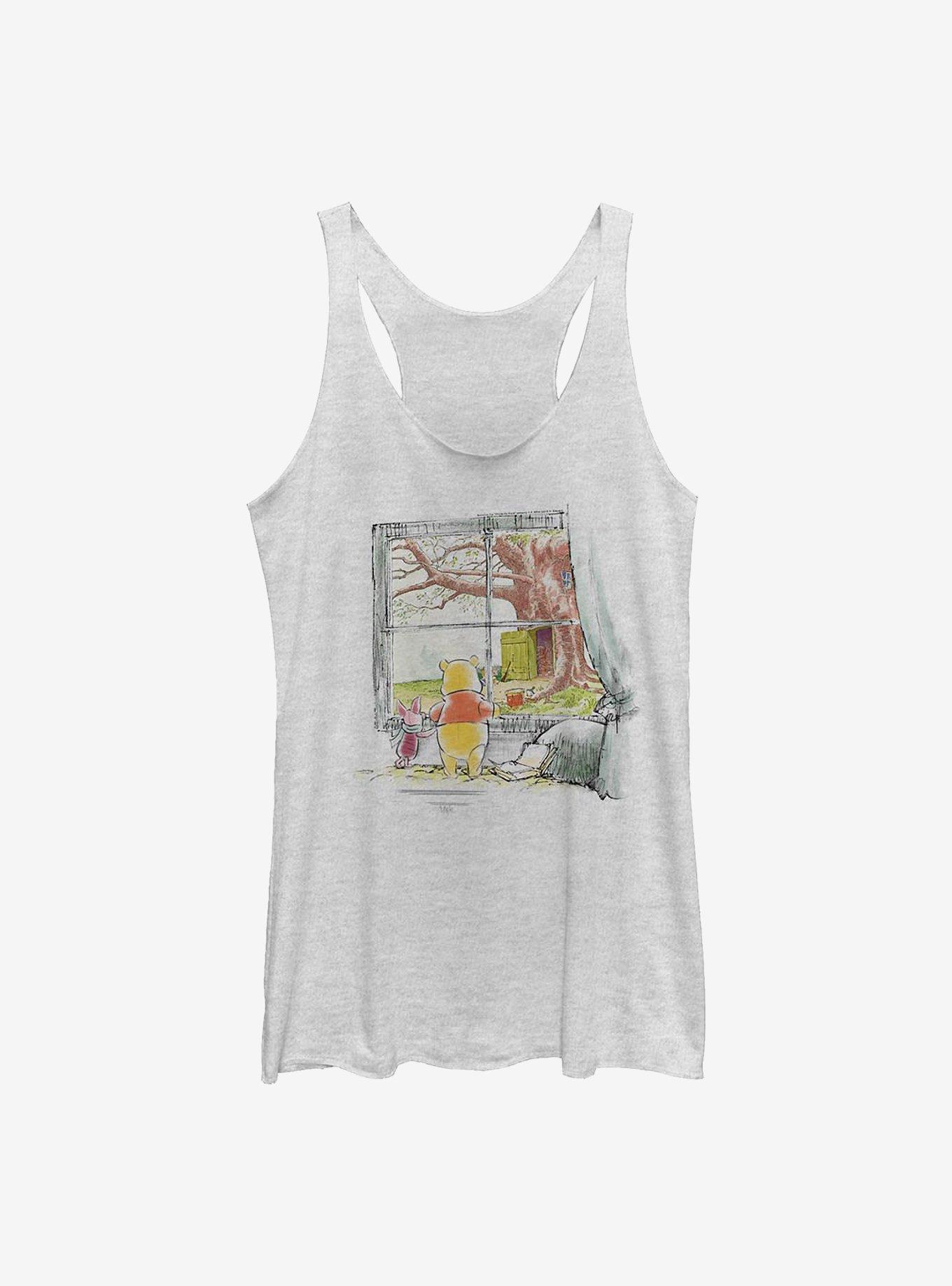 Disney Winnie The Pooh Winnie & Piglet Window Girls Tank Top, WHITE HTR, hi-res