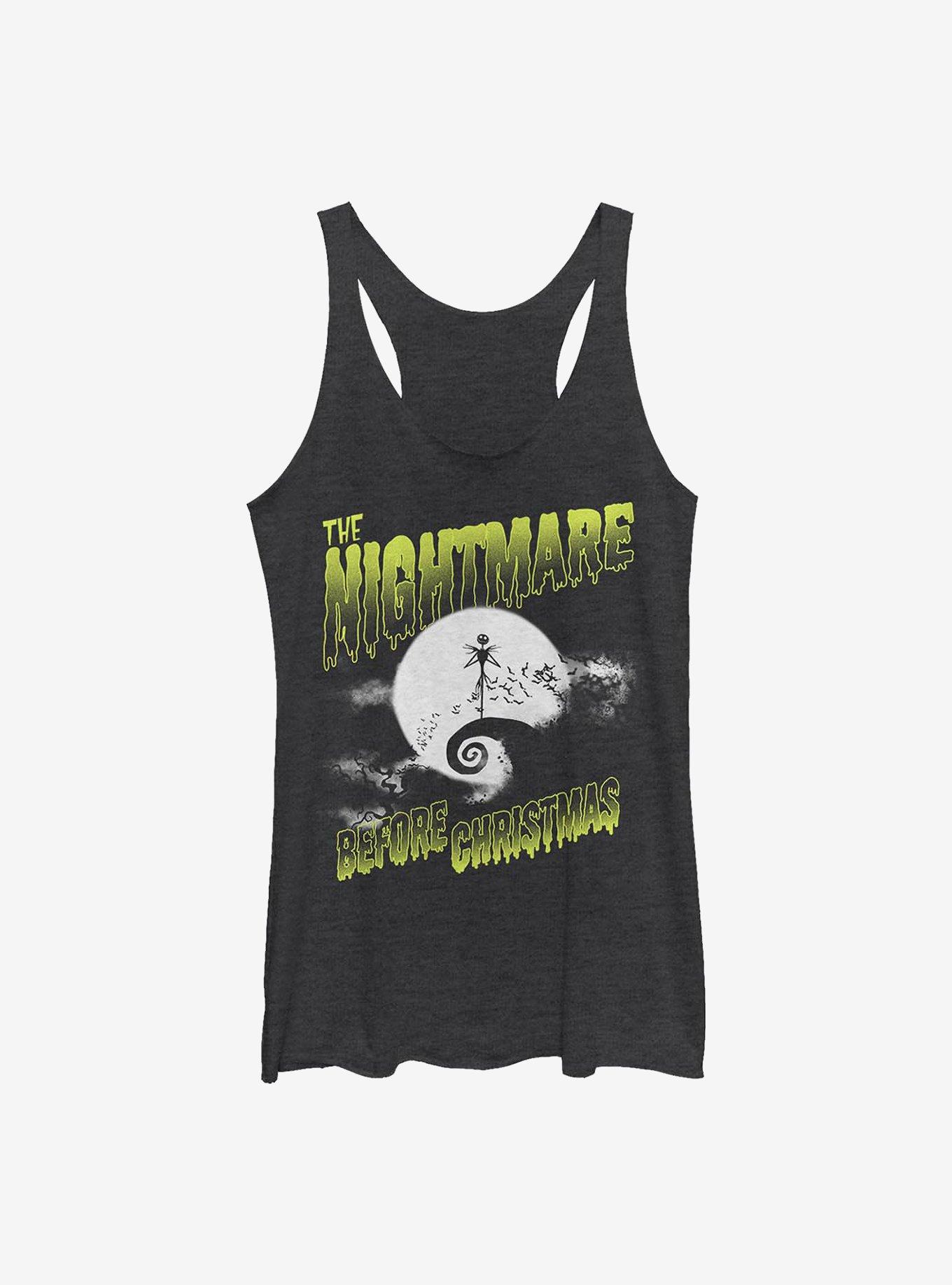 Disney The Nightmare Before Christmas Spooky Nightmare Jack Girls Tank Top, BLK HTR, hi-res