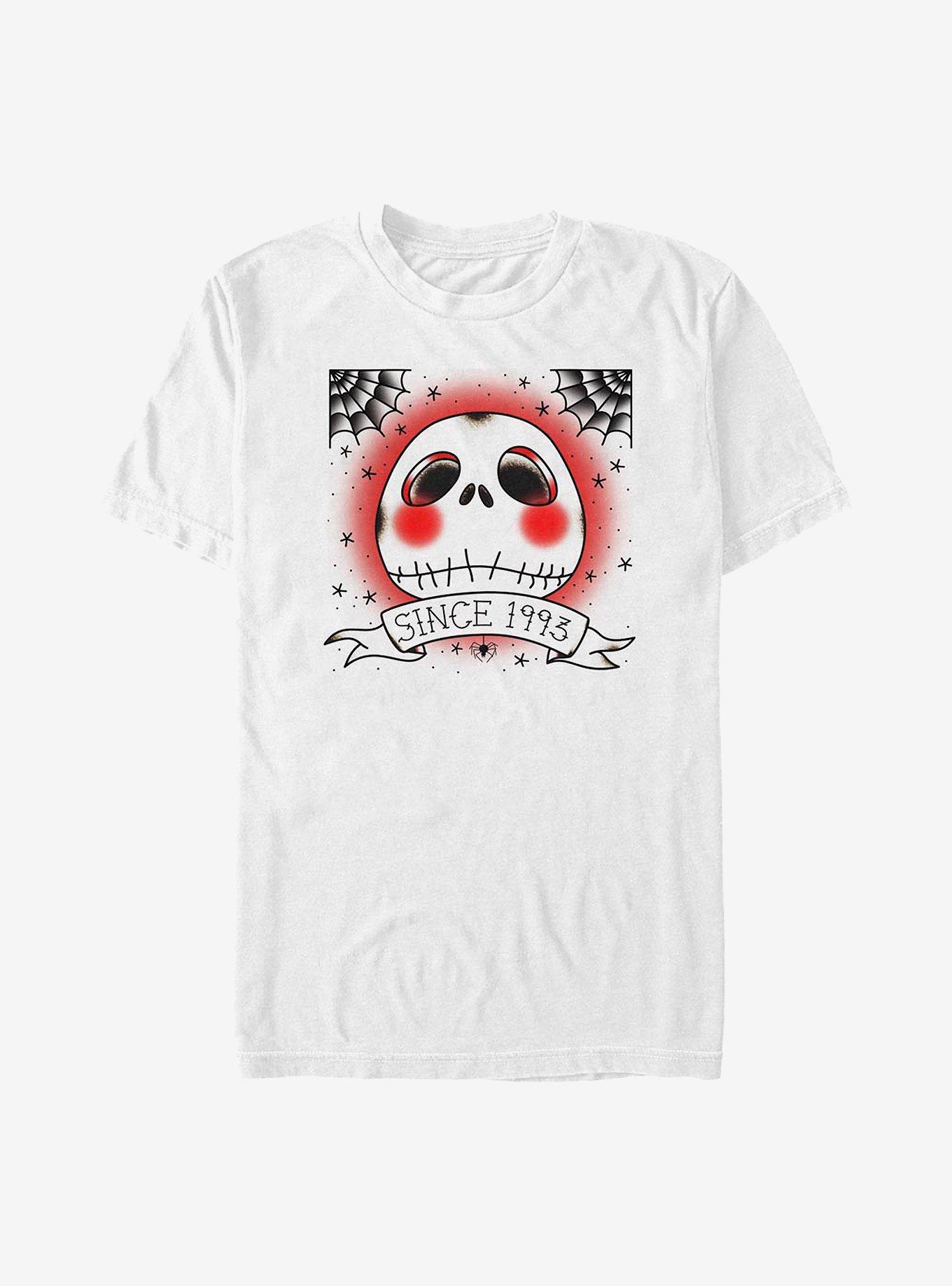 Disney The Nightmare Before Christmas Tattoo Town T-Shirt, WHITE, hi-res