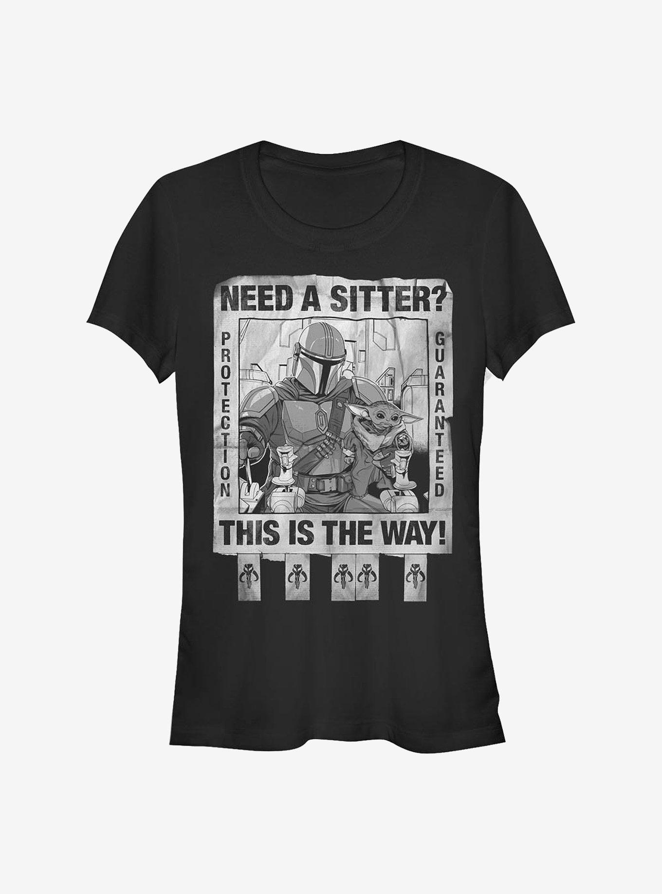 Star Wars The Mandalorian Protection Guaranteed Girls T-Shirt, BLACK, hi-res