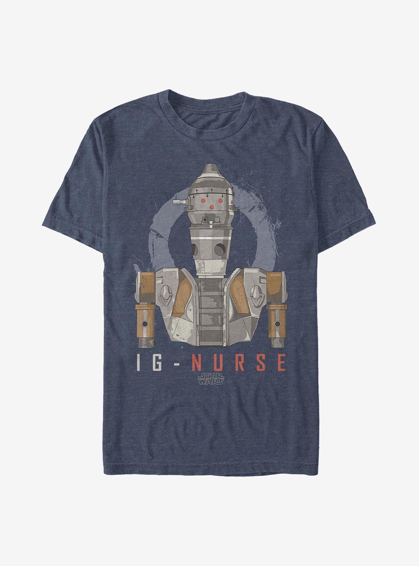 Star Wars The Mandalorian IG - Nurse T-Shirt, NAVY HTR, hi-res