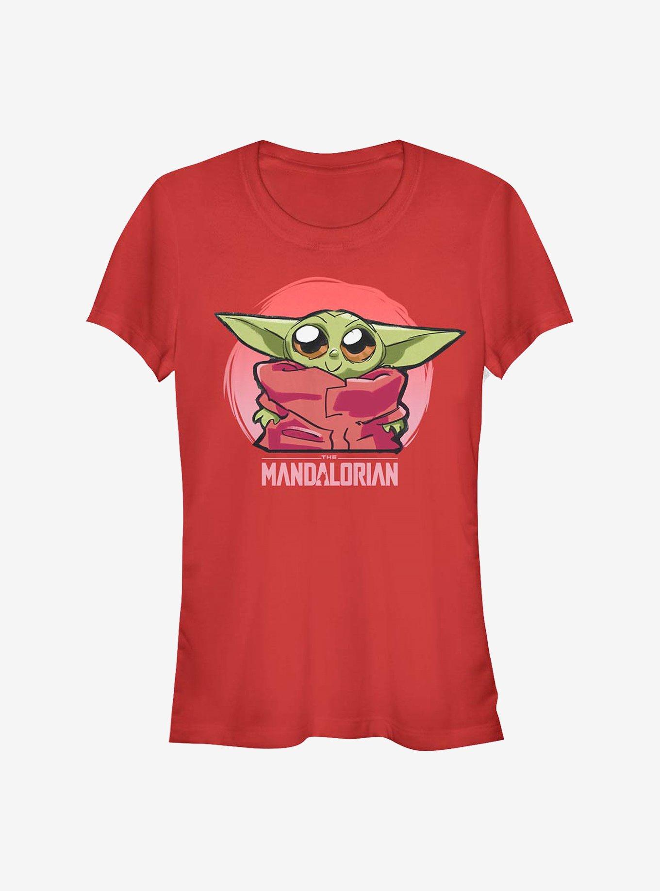 Star Wars The Mandalorian The Child Cute Big Eyes Girls T-Shirt, RED, hi-res