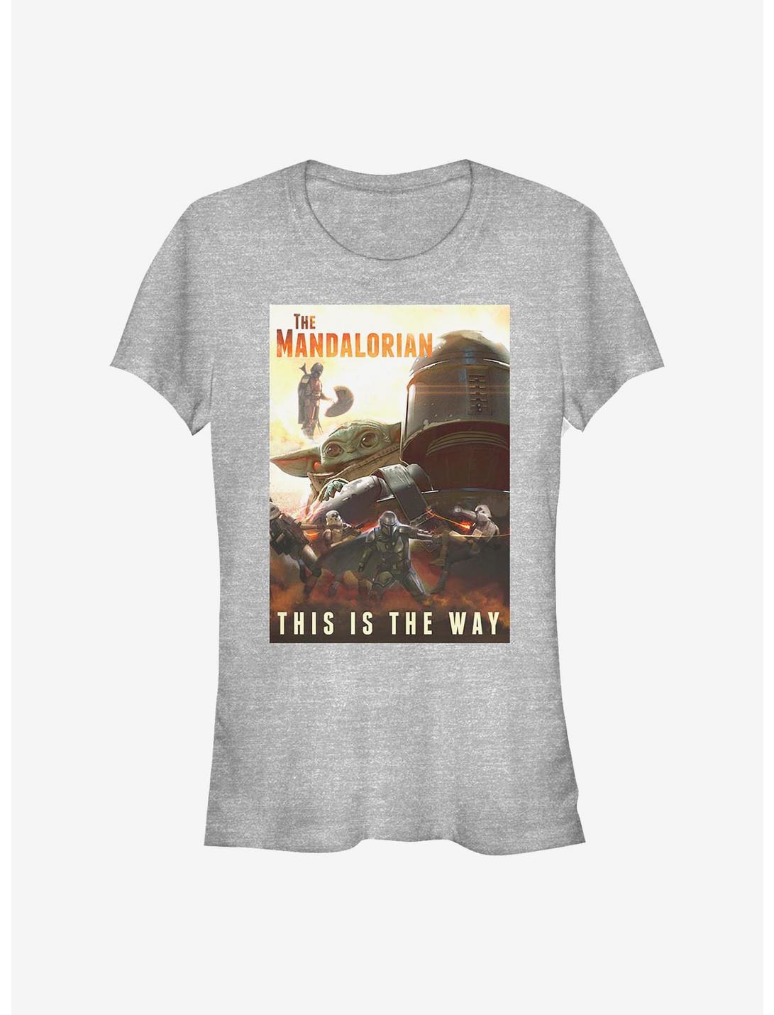 Star Wars The Mandalorian The Child The Way Poster Girls T-Shirt, ATH HTR, hi-res