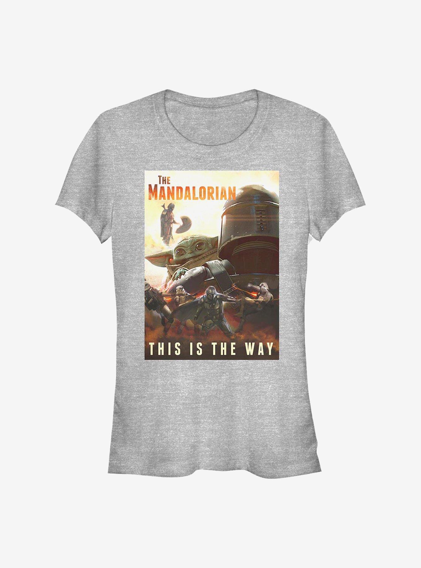 Star Wars The Mandalorian The Child The Way Poster Girls T-Shirt, ATH HTR, hi-res