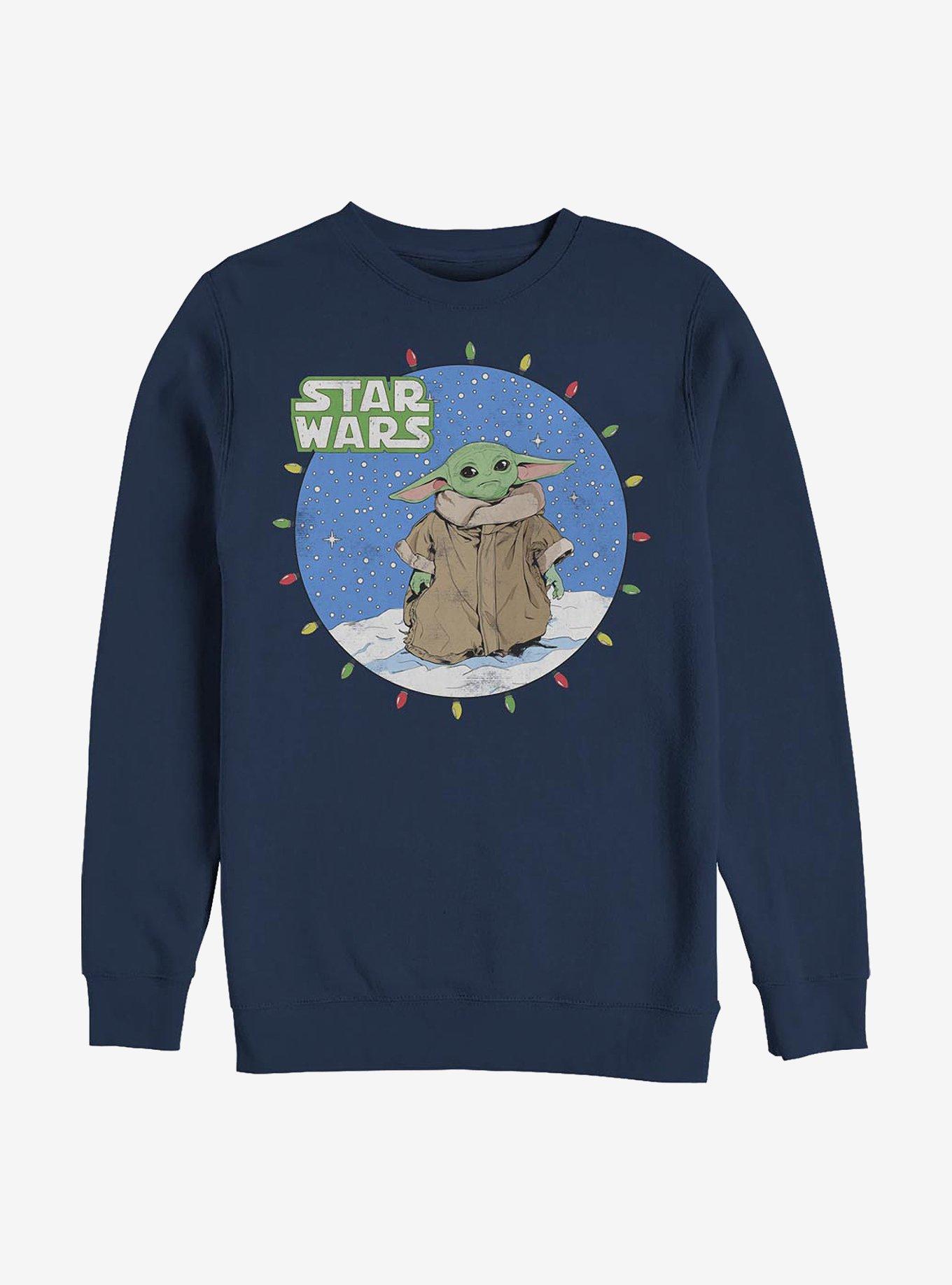 Star Wars The Mandalorian The Child Snow Baby Lights Crew Sweatshirt, , hi-res