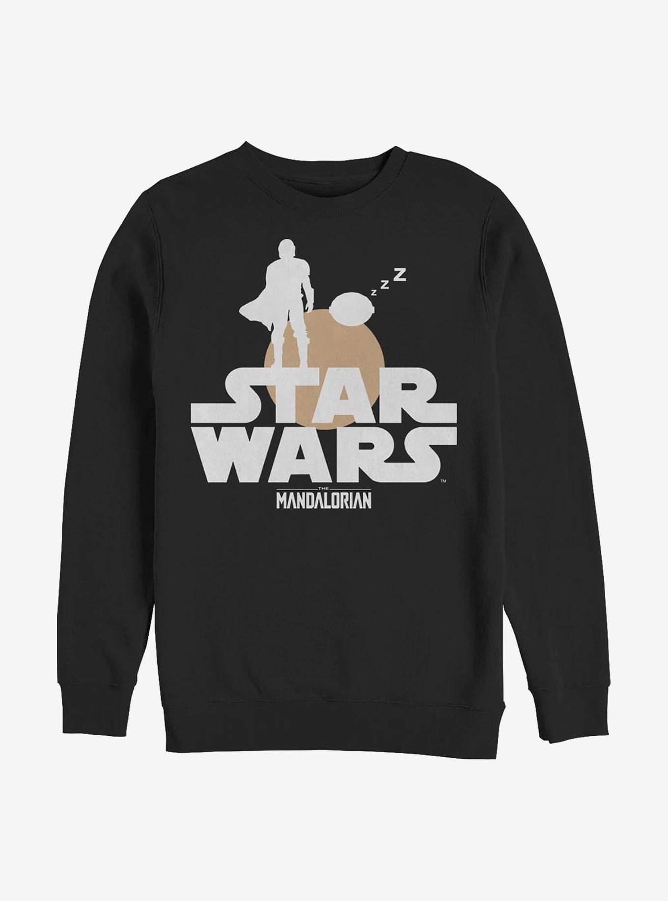 Star Wars The Mandalorian The Child And Mando Duo Crew Sweatshirt, BLACK, hi-res