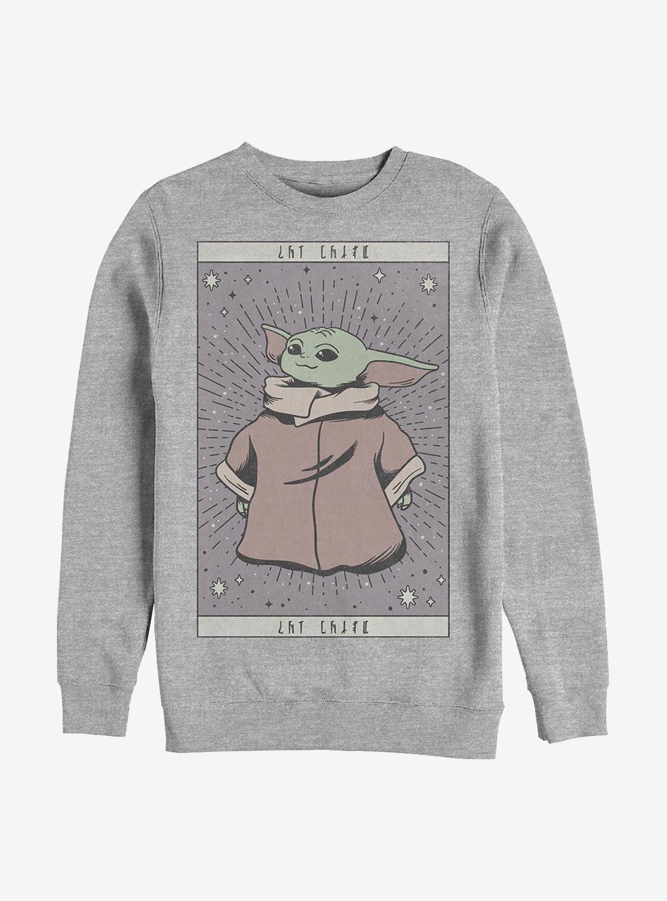 Star Wars The Mandalorian The Child Tarot Crew Sweatshirt, ATH HTR, hi-res