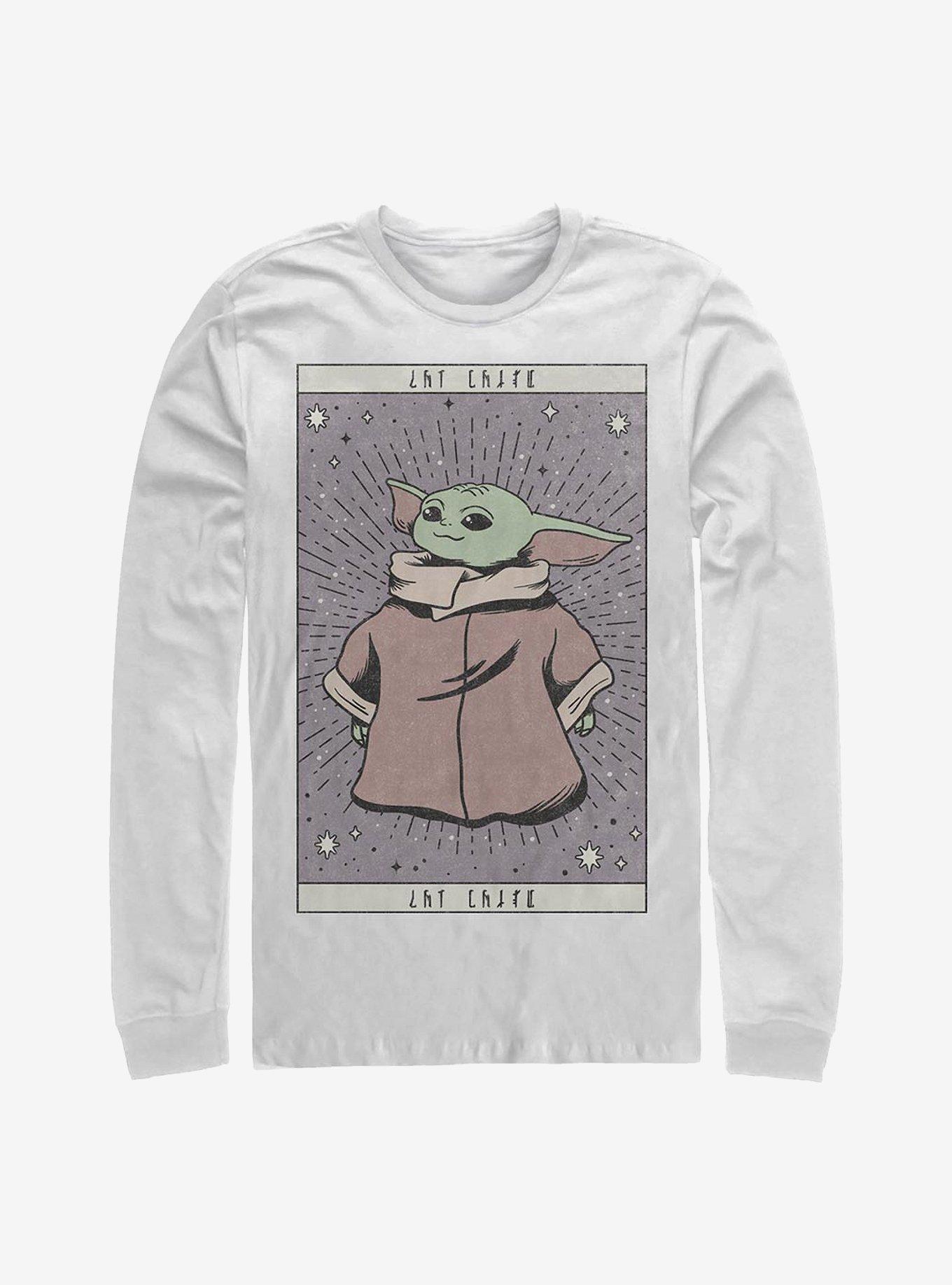 Star Wars The Mandalorian The Child Tarot Long-Sleeve T-Shirt, WHITE, hi-res