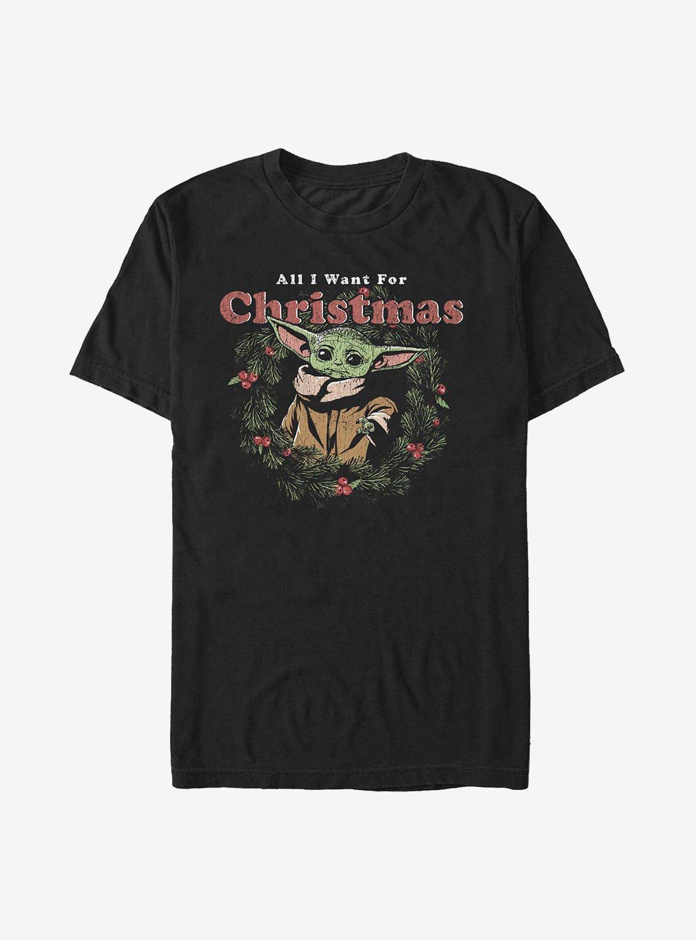 Star Wars The Mandalorian The Child All I Want Xmas T-Shirt, BLACK, hi-res