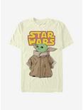 Star Wars The Mandalorian Logo The Child Gaze T-Shirt, NATURAL, hi-res