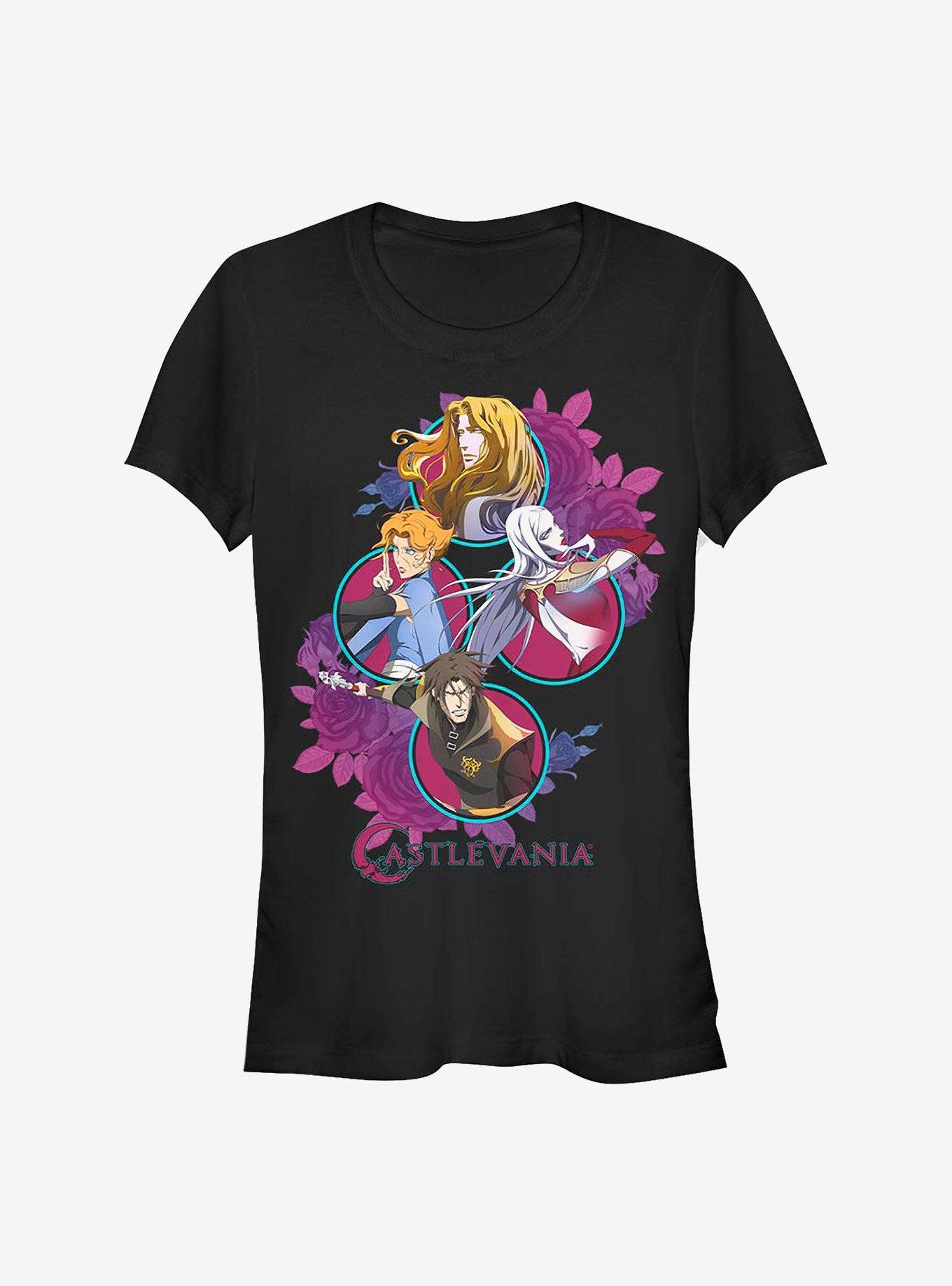 Castlevania Four Circles Girls T-Shirt, BLACK, hi-res