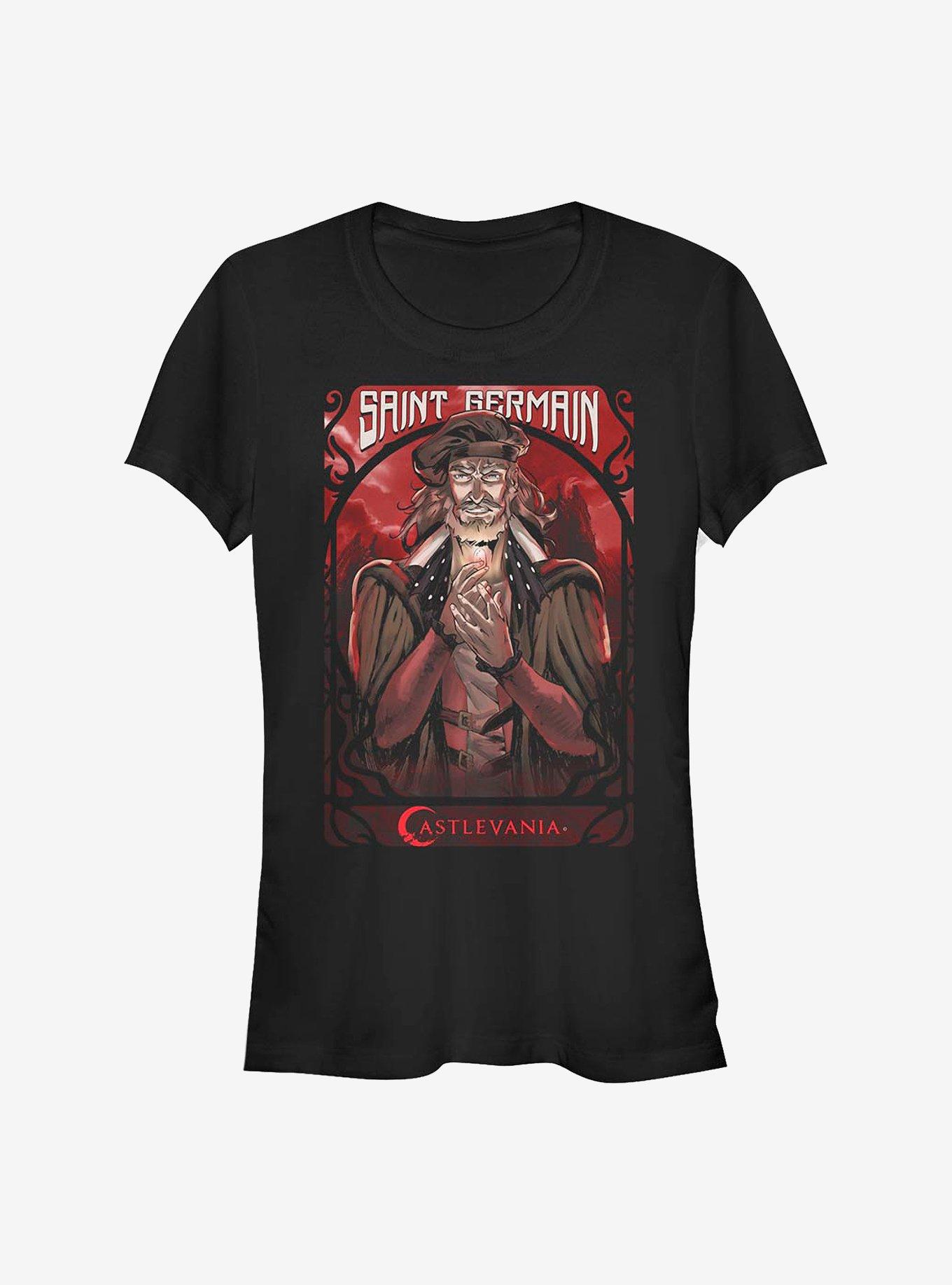 Castlevania Saint Germain Girls T-Shirt, BLACK, hi-res