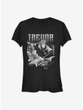 Castlevania Trevor Badge Girls T-Shirt, BLACK, hi-res