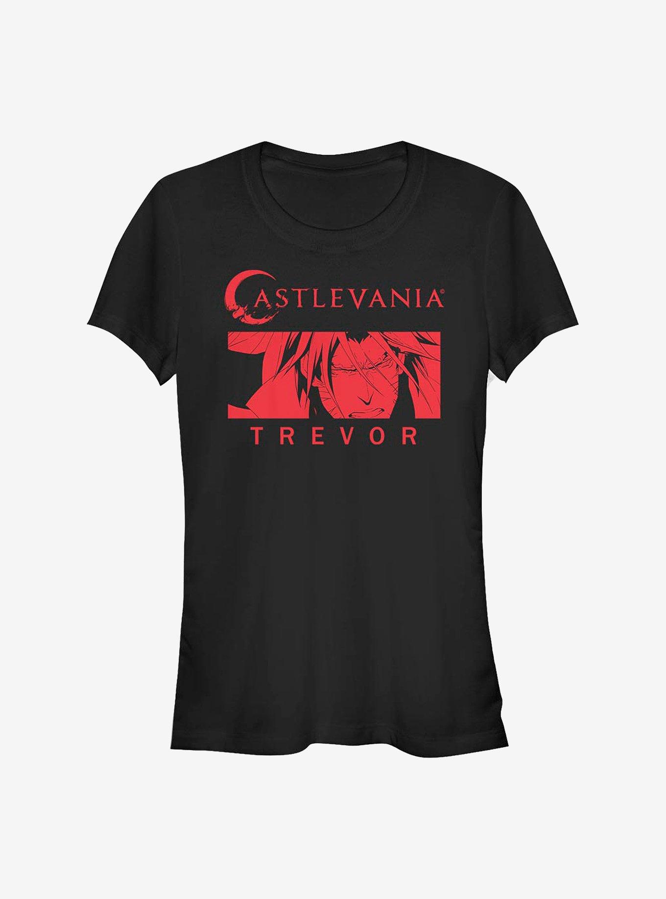 Castlevania Trevor Red Girls T-Shirt, BLACK, hi-res