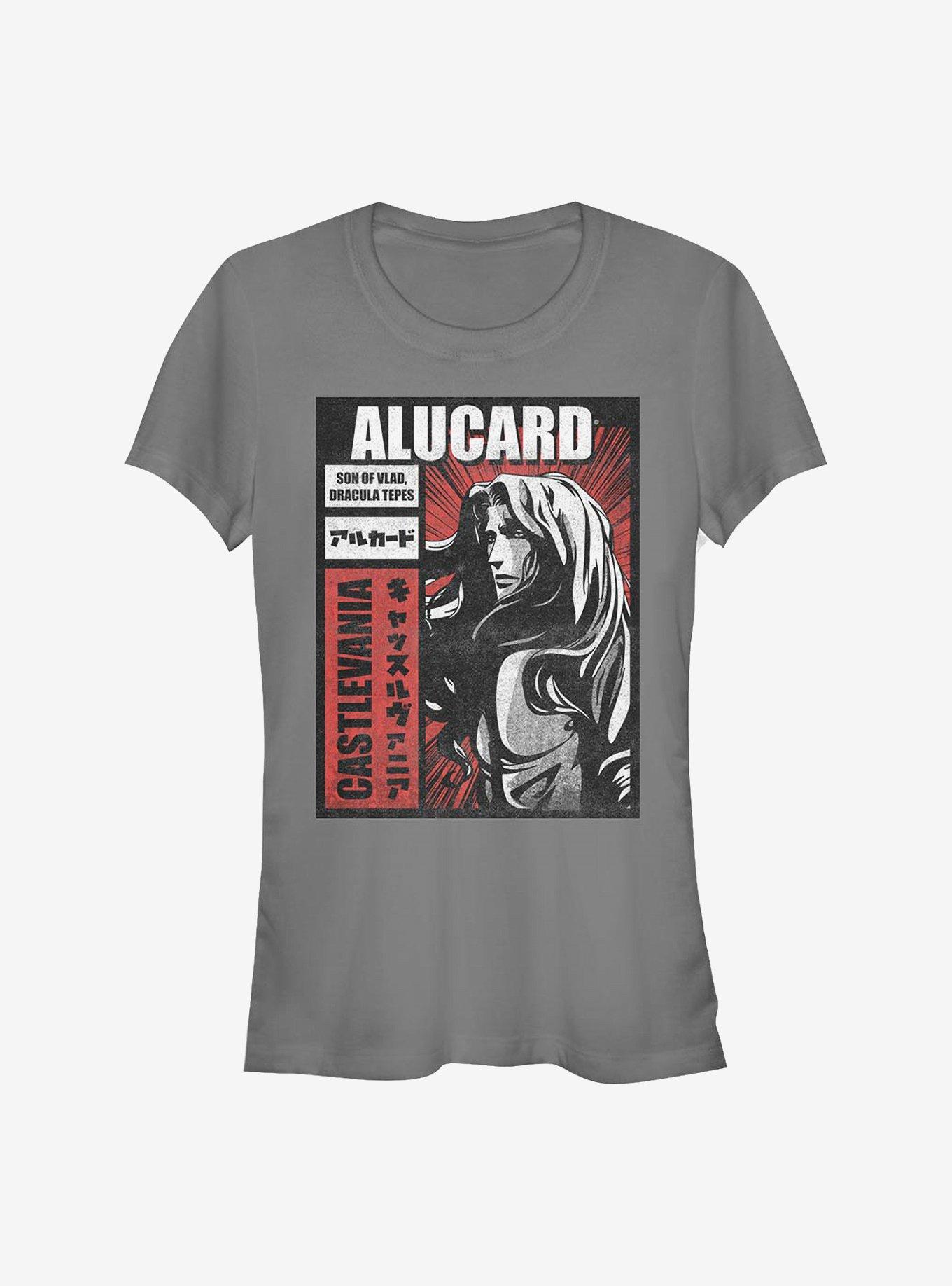Castlevania Alucard Japanese Text Girls T-Shirt, , hi-res