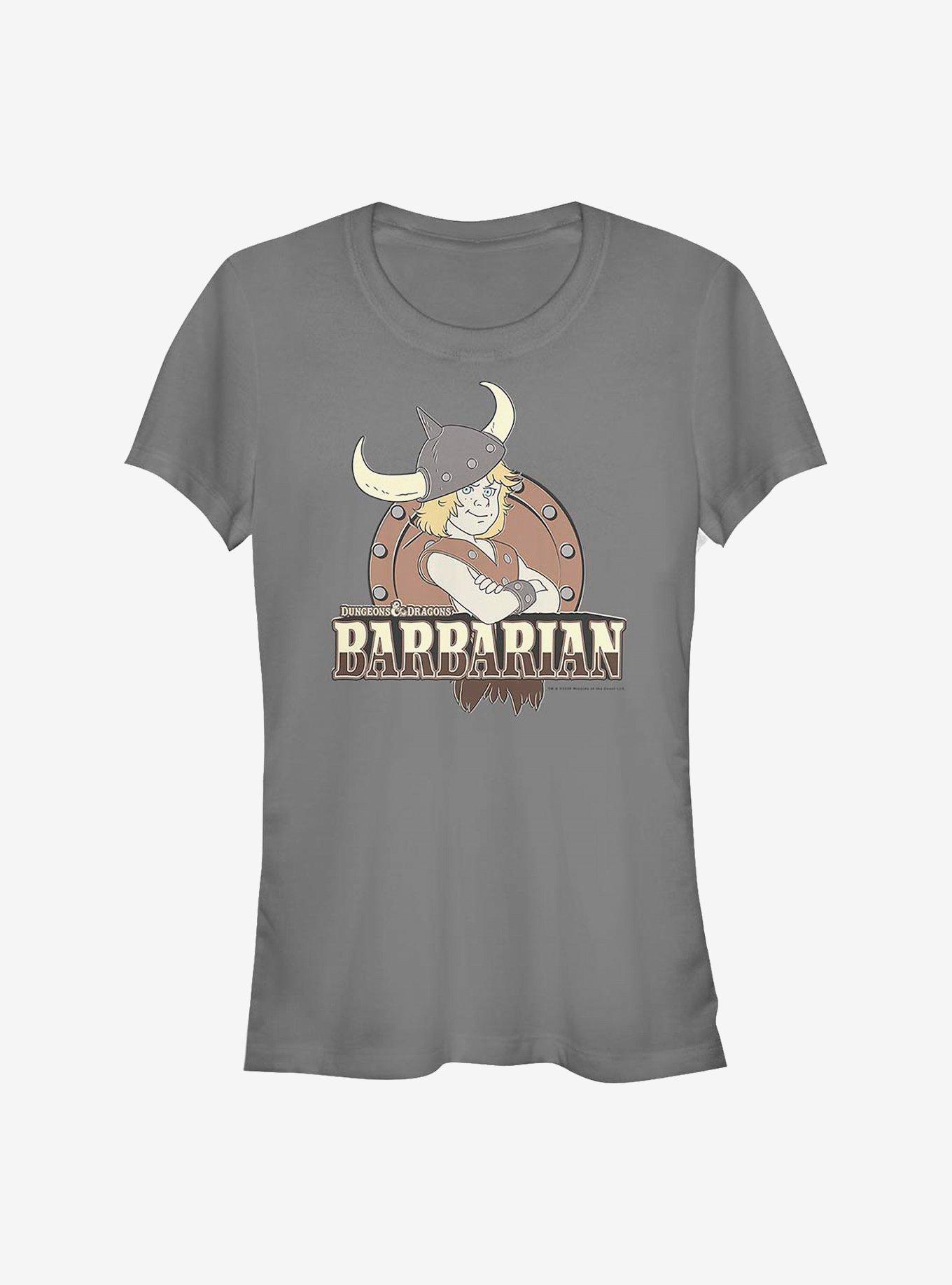 Dungeons & Dragons Barbarian Attitude Girls T-Shirt, CHARCOAL, hi-res