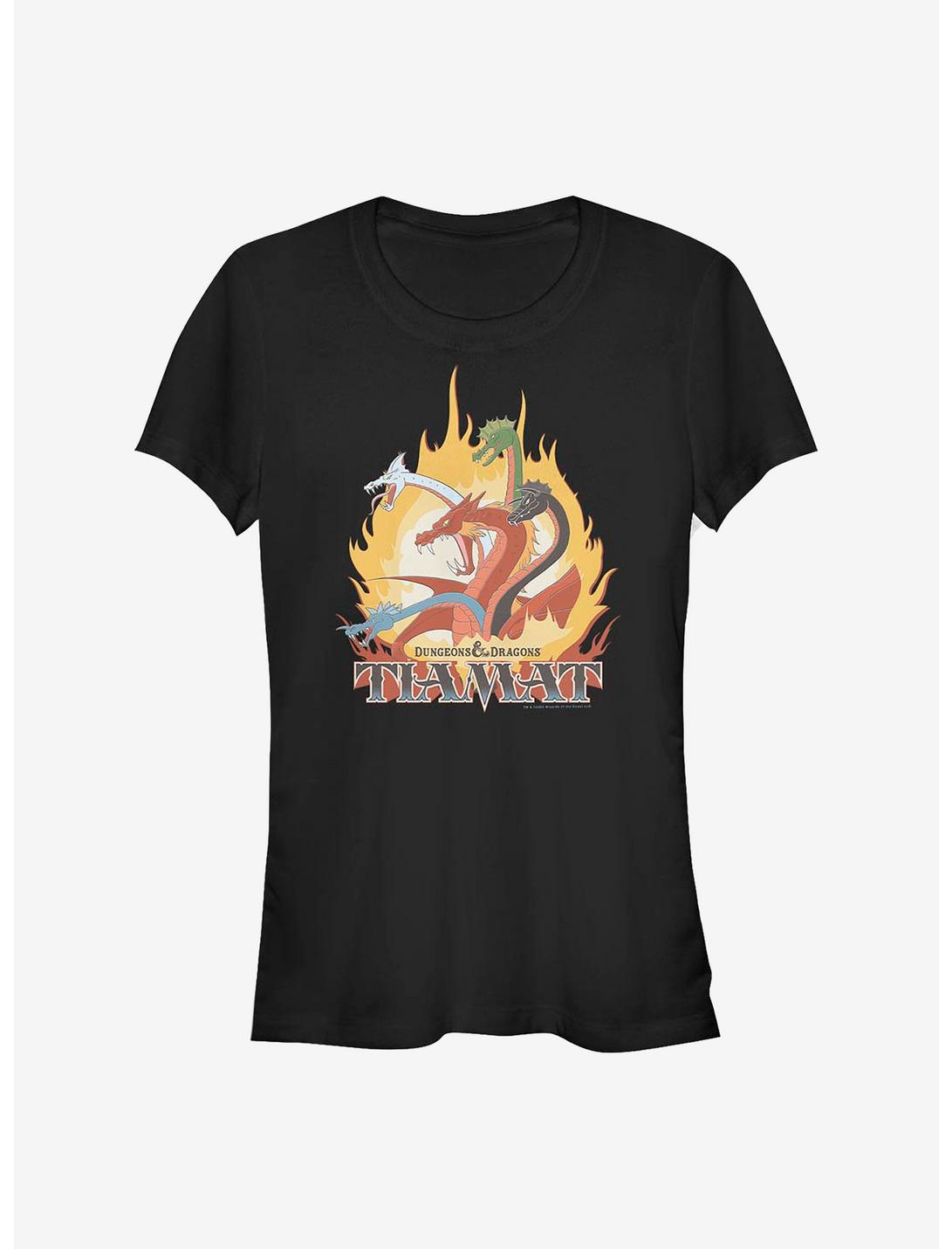 Dungeons & Dragons Dragon Flames Girls T-Shirt, BLACK, hi-res