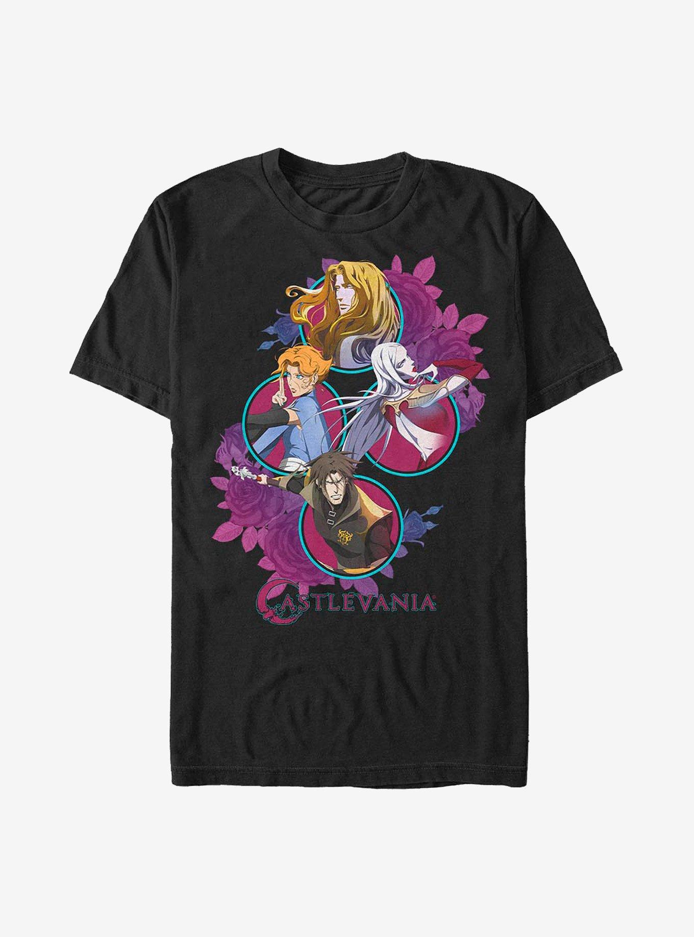 Castlevania Four Circles T-Shirt, BLACK, hi-res