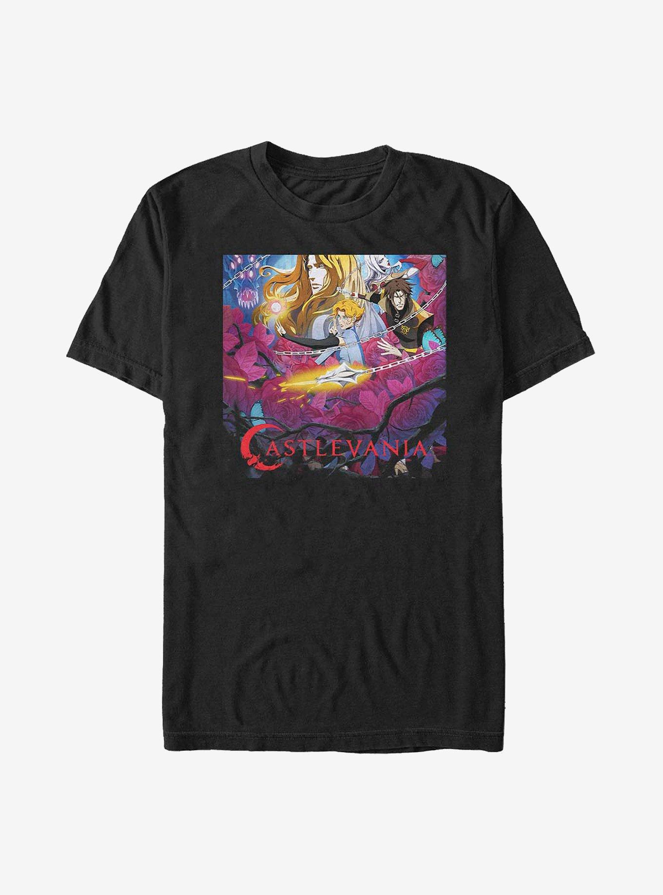 Castlevania Group Photo T-Shirt, BLACK, hi-res