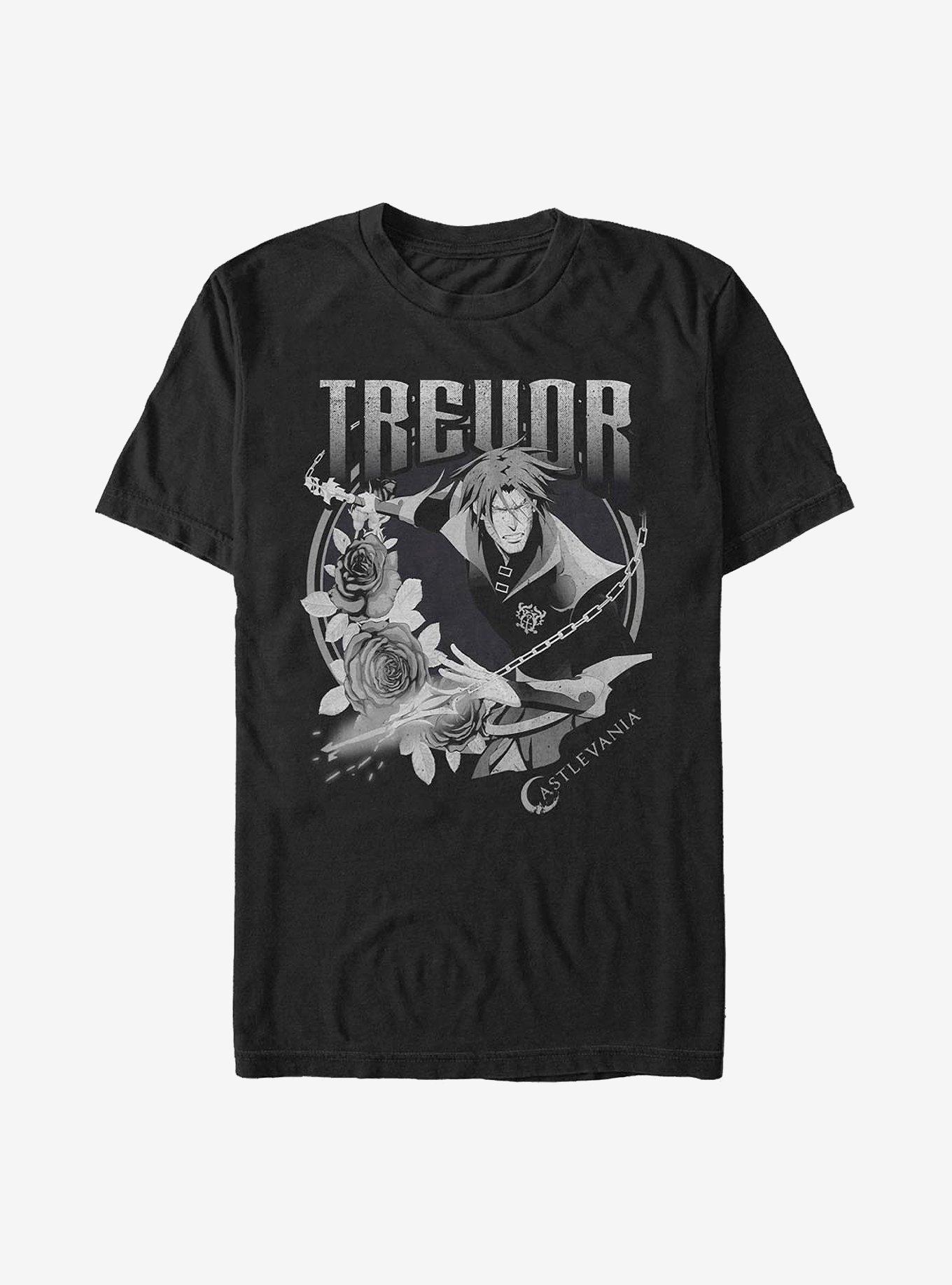 Castlevania Trevor Badge T-Shirt, BLACK, hi-res