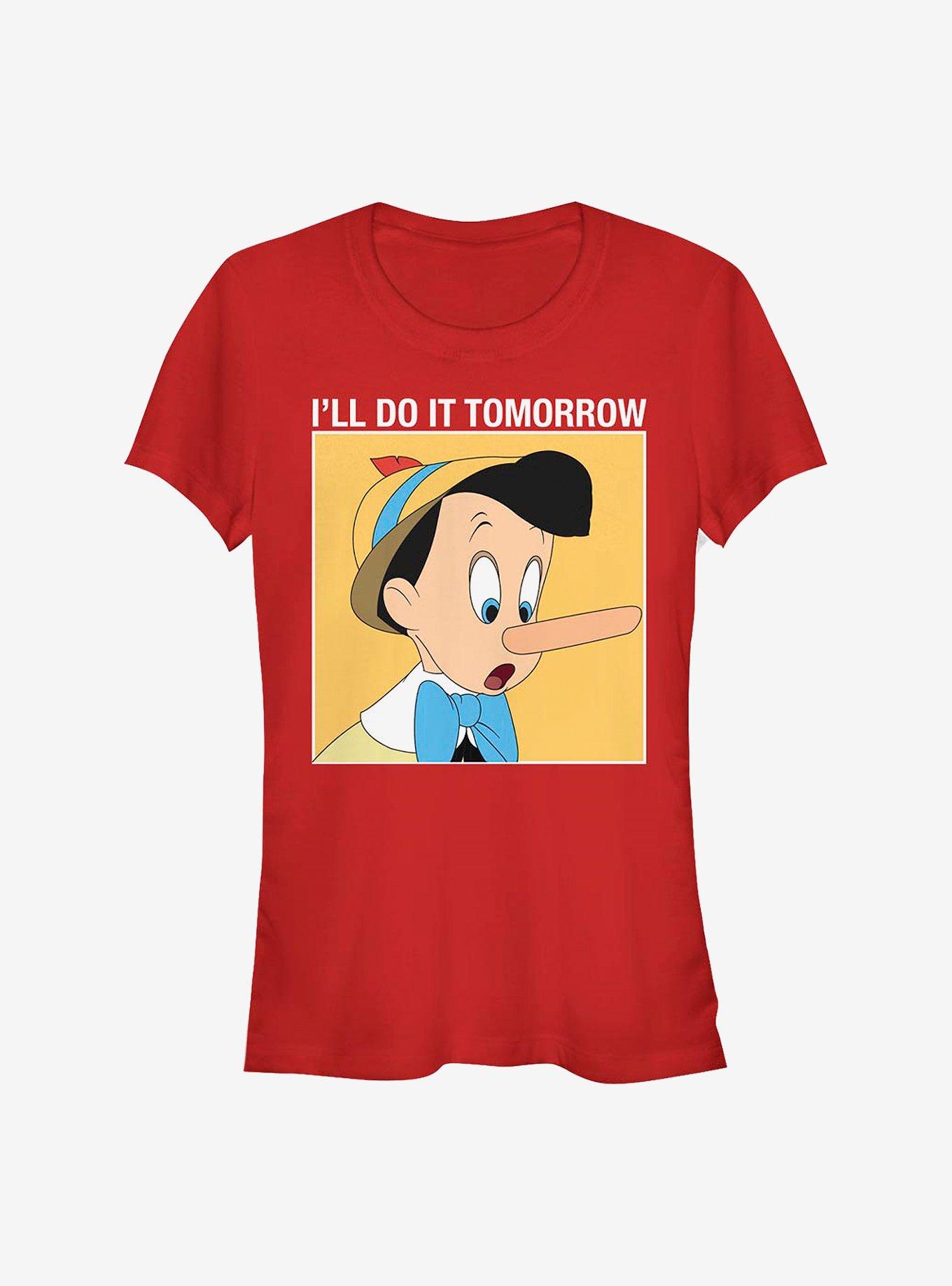 Disney Pinocchio Do It Tomorrow Girls T-Shirt