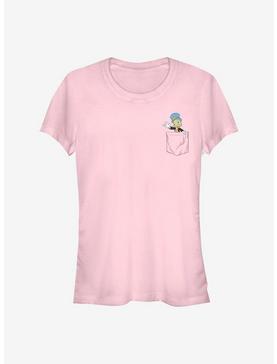 Disney Pinocchio Jiminy Faux Pocket Girls T-Shirt, , hi-res