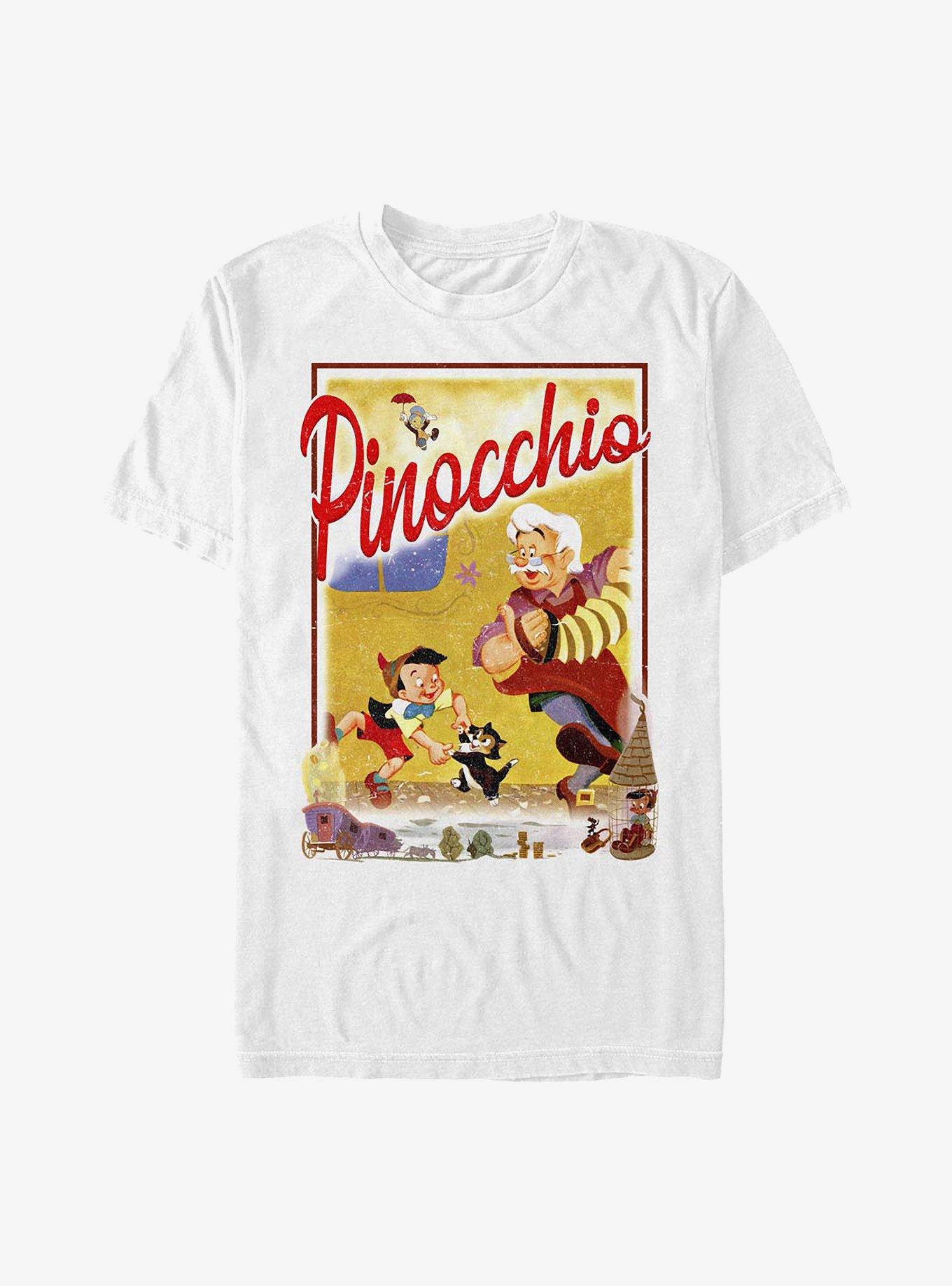 Disney Pinocchio Storybook Poster T-Shirt, WHITE, hi-res