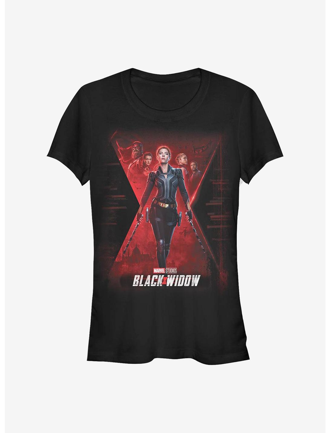 Marvel Black Widow Official Poster Girls T-Shirt, BLACK, hi-res
