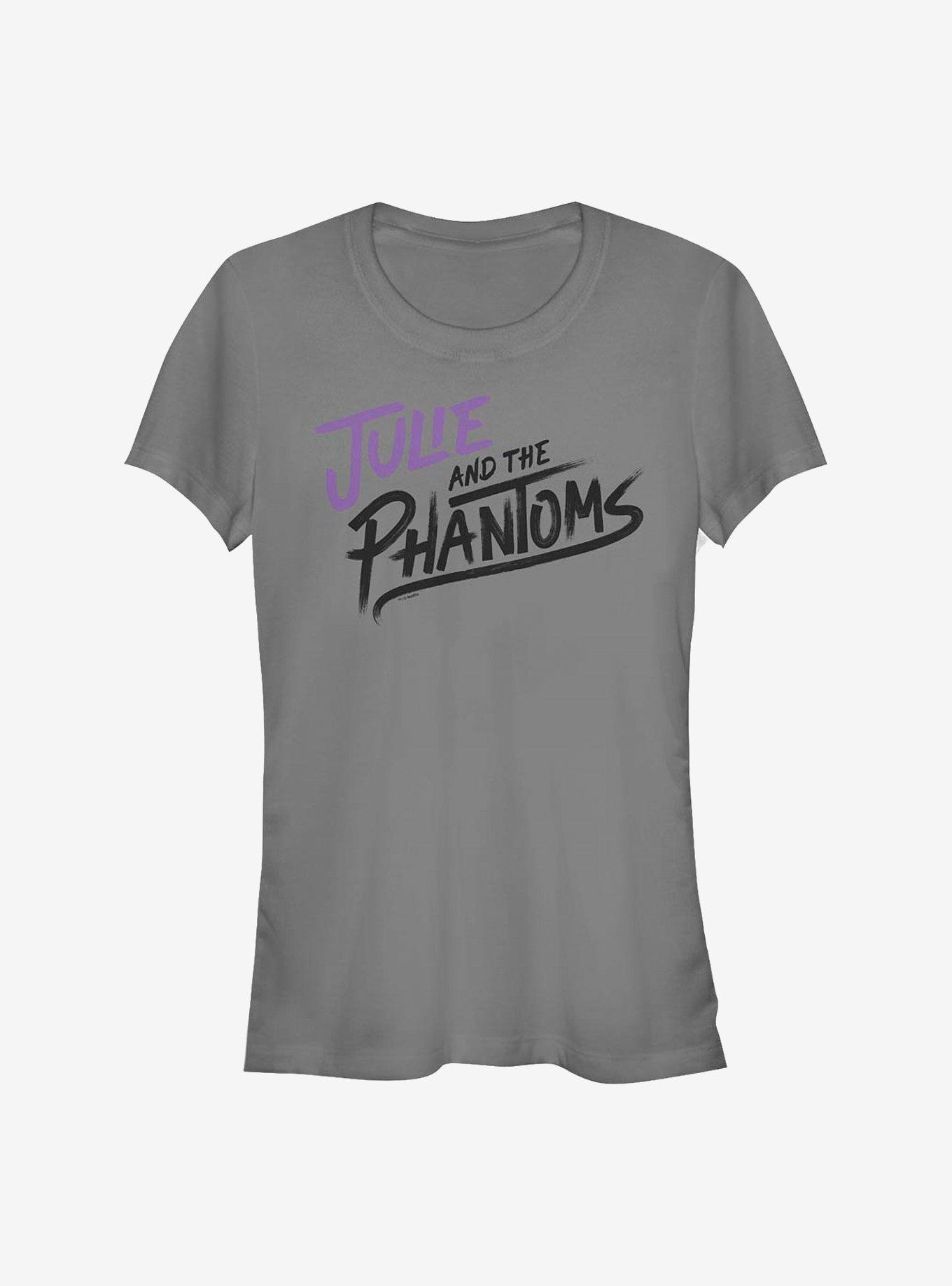 Julie And The Phantoms Stacked Logo Girls T-Shirt, CHARCOAL, hi-res