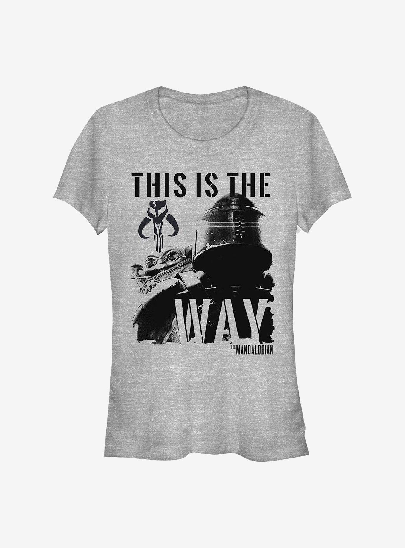 Star Wars The Mandalorian The Child Inked Mando Girls T-Shirt, ATH HTR, hi-res