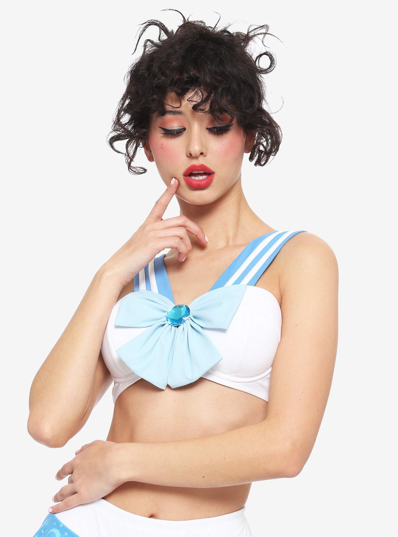 Sailor Moon Sailor Mercury Cosplay Swim Top