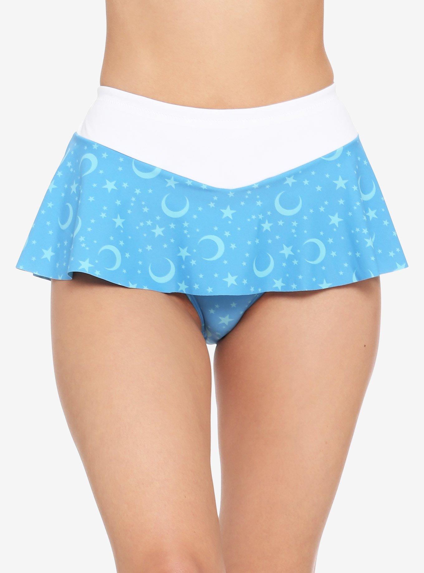 Sailor Moon Sailor Mercury Cosplay Skirted Swim Bottoms, MULTI, hi-res