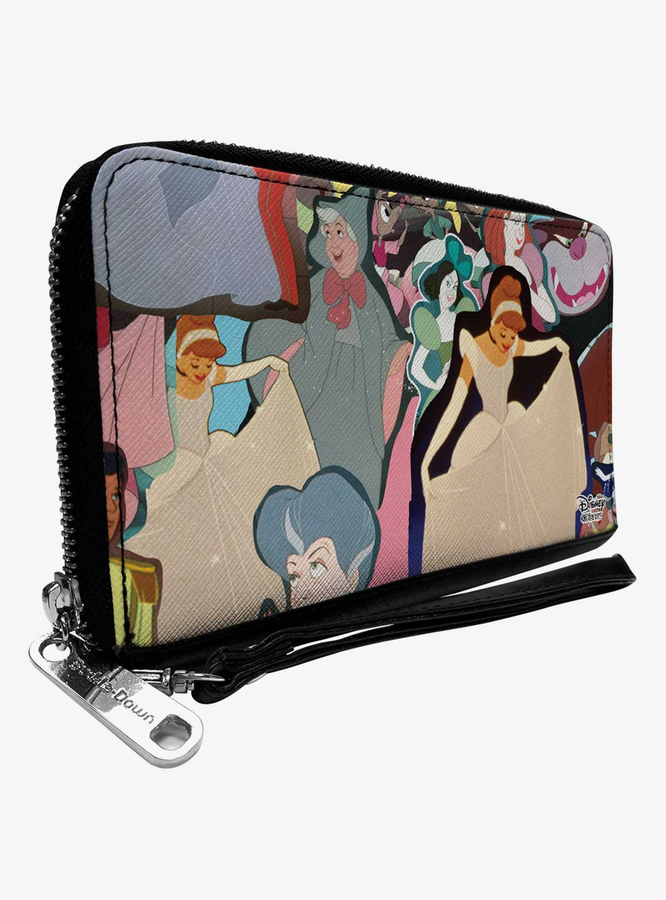 Dinsey Cinderella Characters Collage Zip Around Wallet, , hi-res