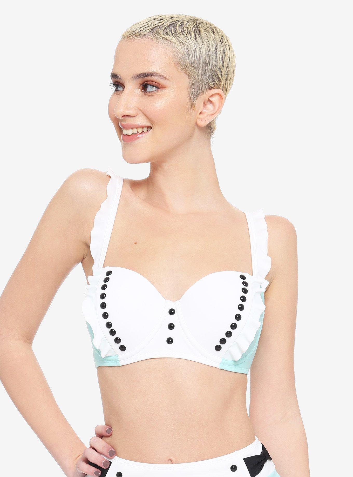 Disney Alice In Wonderland Alice Ruffle Swim Top