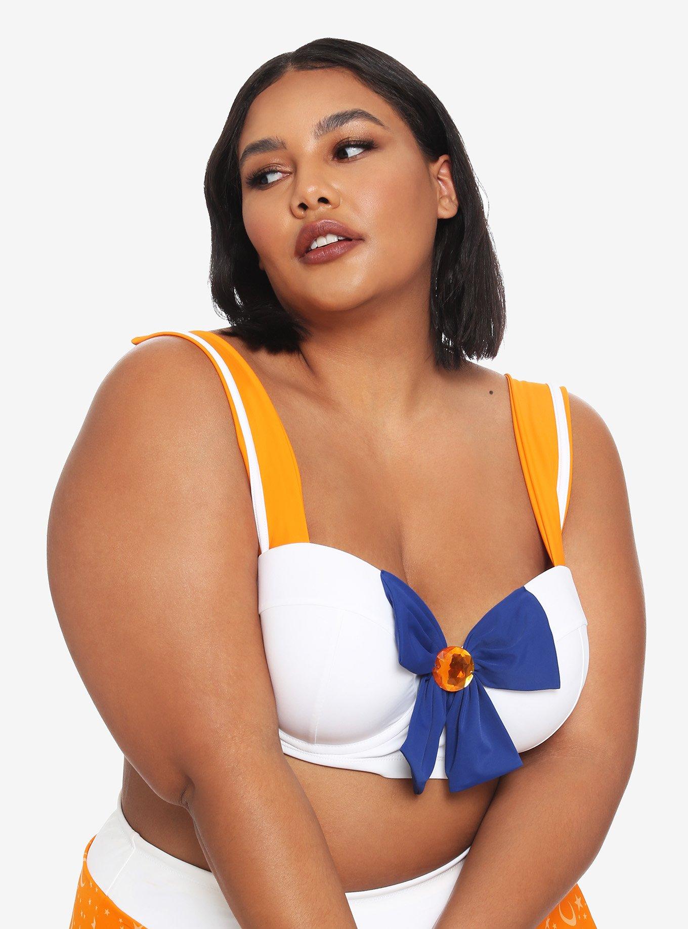 Sailor Moon Sailor Venus Cosplay Swim Top Plus Size, MULTI, hi-res