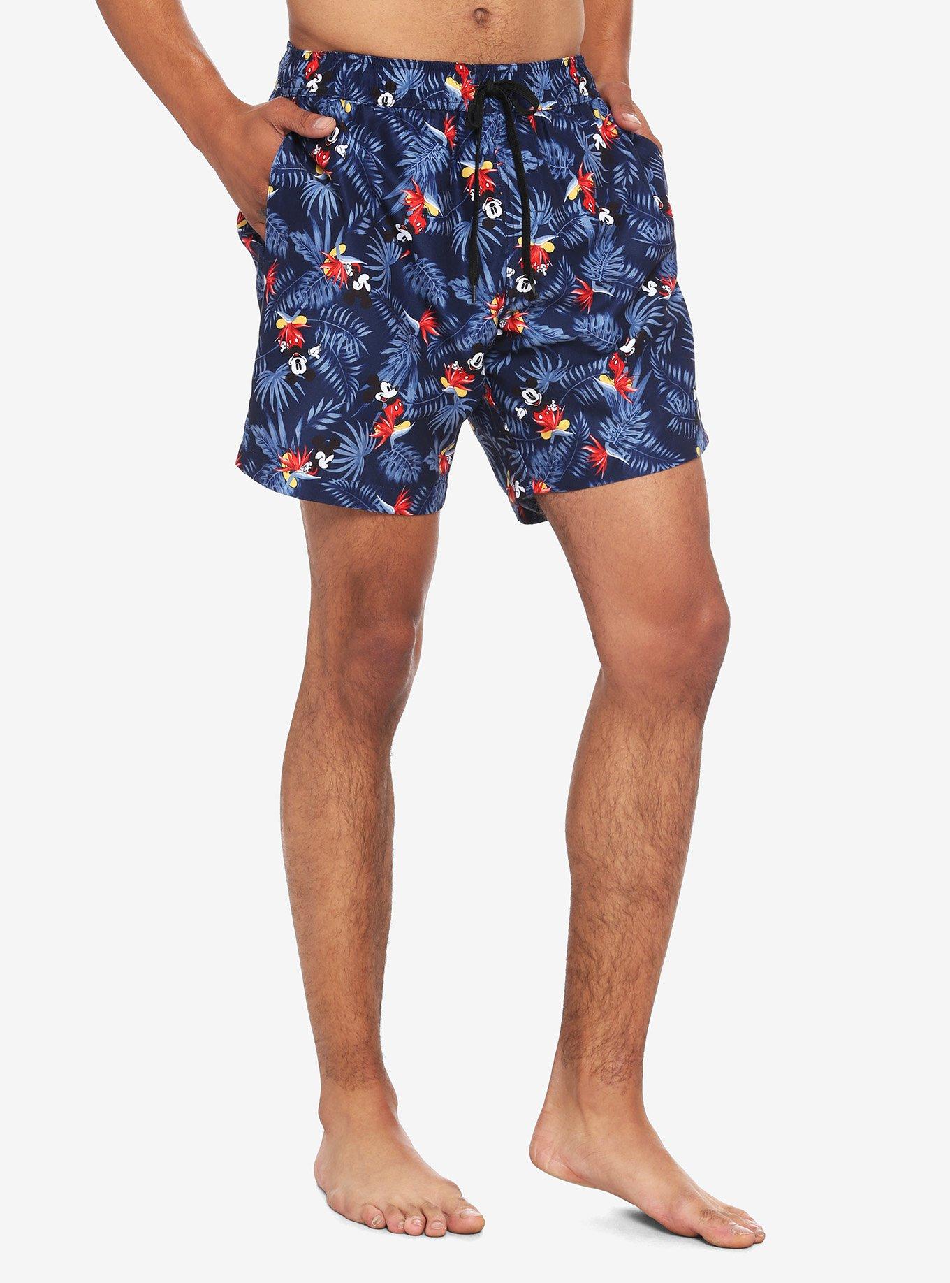 Mens mickey hot sale swim trunks