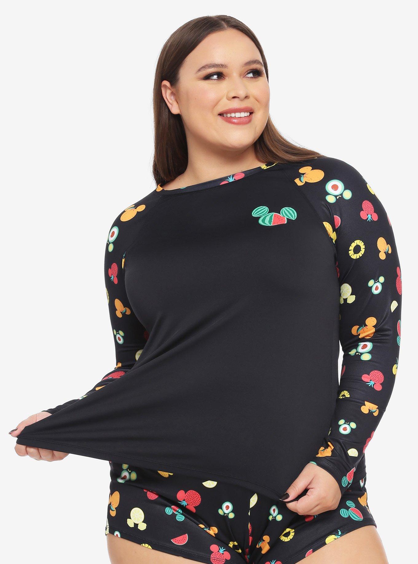 Disney Mickey Mouse Fruit Girls Rash Guard Plus Size, MULTI, hi-res