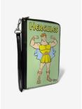 Disney Hercules Flexing Pose Green Yellow Zip Around Wallet, , hi-res