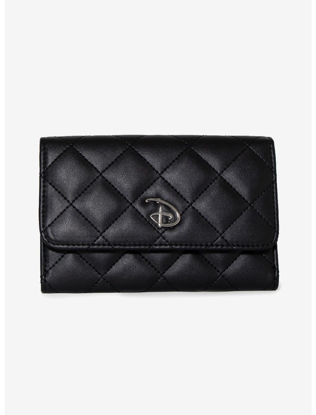 Disney Signature D Logo Quilted Vegan Leather Foldover Wallet, , hi-res