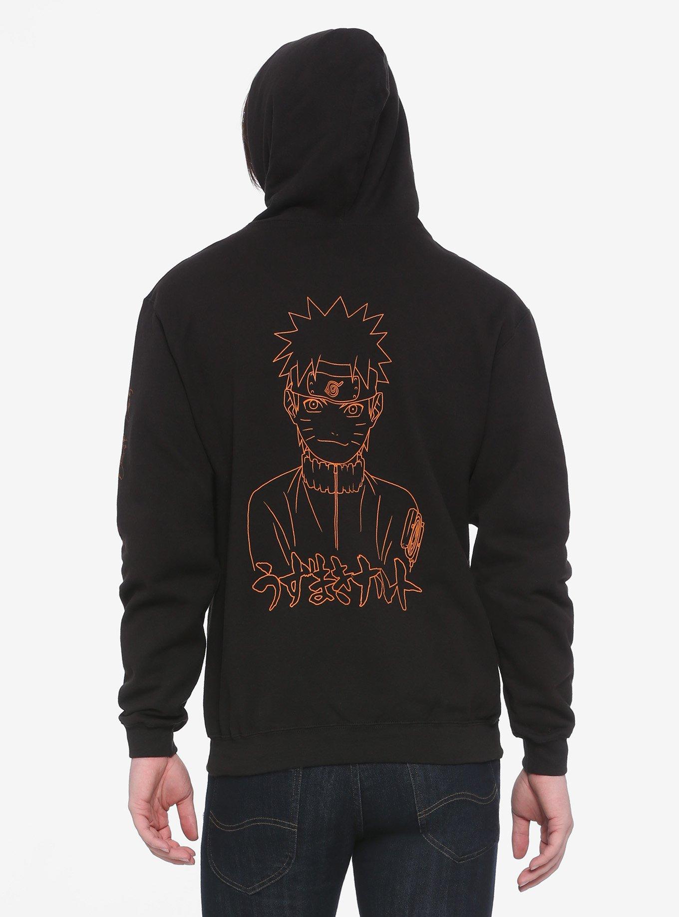 Naruto Shippuden Orange Outline Hoodie, ORANGE, hi-res