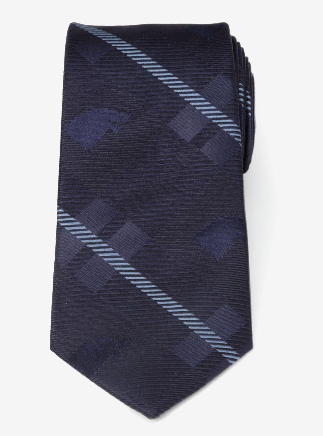 Game Of Thrones Stark Direwolf Blue Plaid Silk Men's Tie, , hi-res