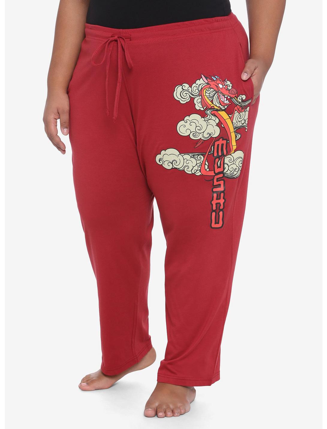 Disney Mulan Mushu Girls Pajama Pants Plus Size, RED, hi-res