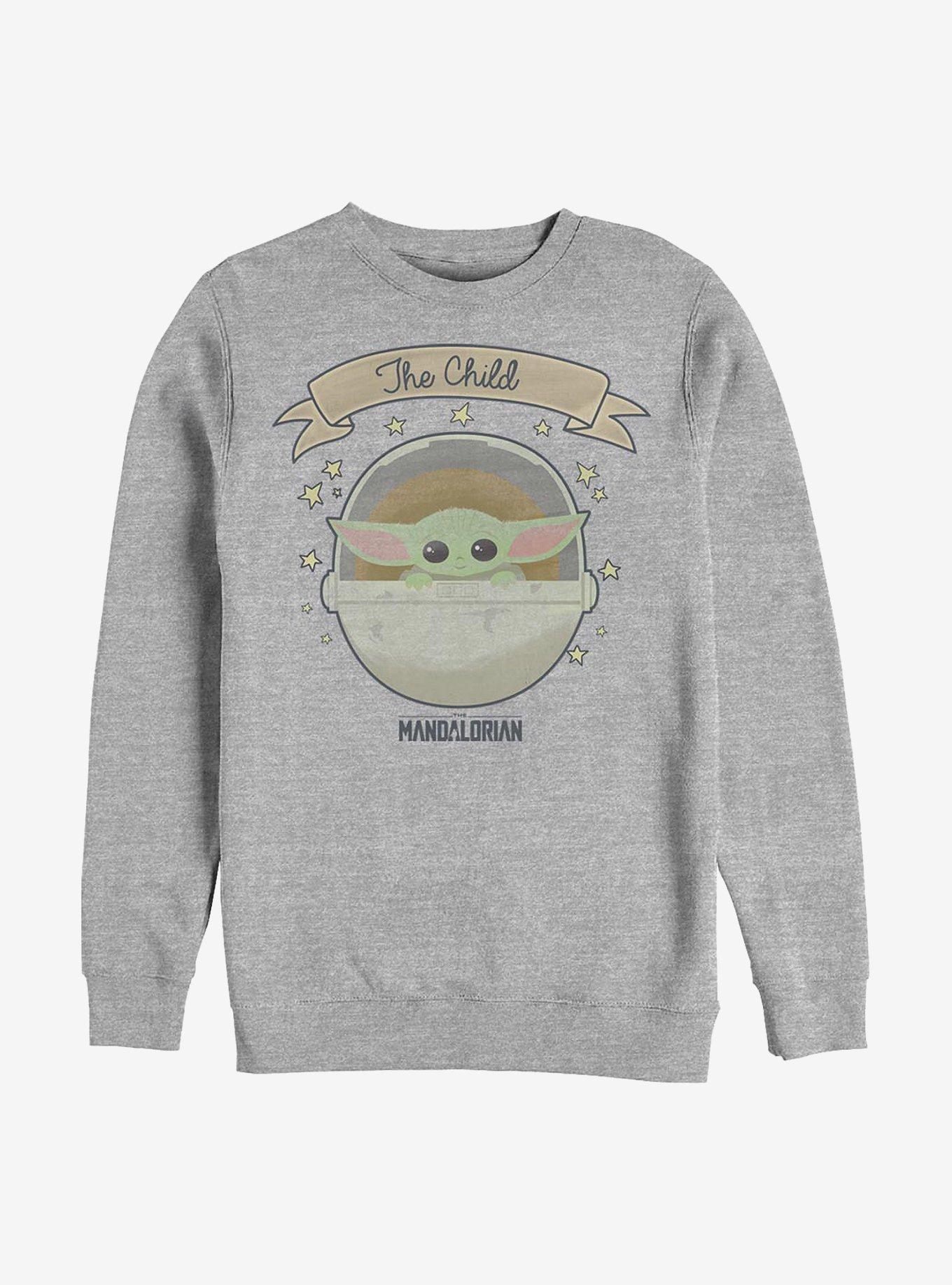 Star Wars The Mandalorian The Child Baby Chibi Sweatshirt, ATH HTR, hi-res