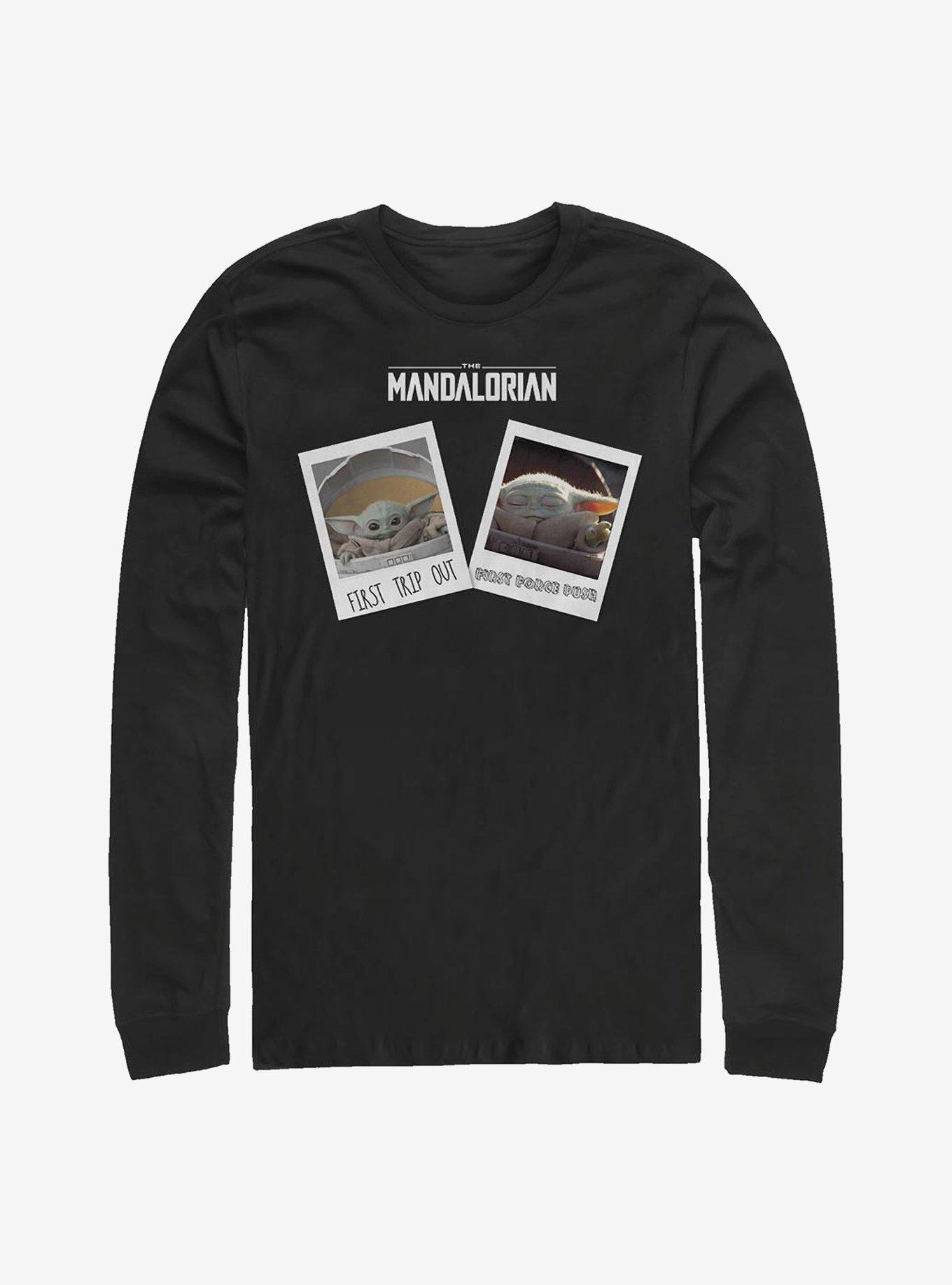 Star Wars The Mandalorian The Child Travel Pics Long-Sleeve T-Shirt, BLACK, hi-res