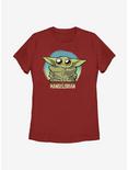 Star Wars The Mandalorian The Child Cute Baby Heart Womens T-Shirt, RED, hi-res
